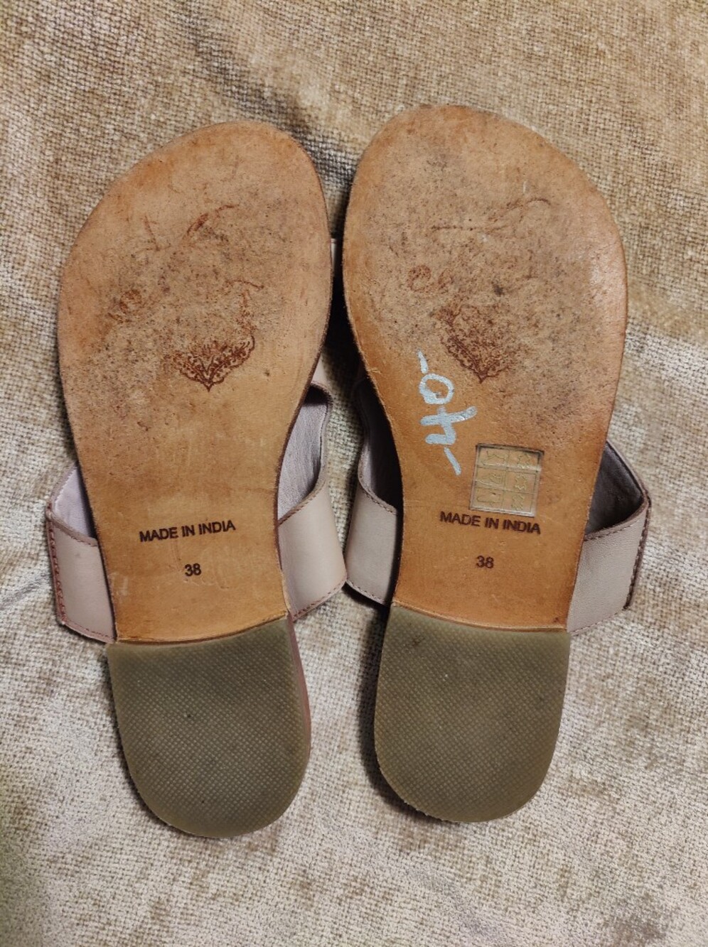 Free People Sant Antoni Slide Natural Sandals Size 7.5 (38) - Picture 7 of 13